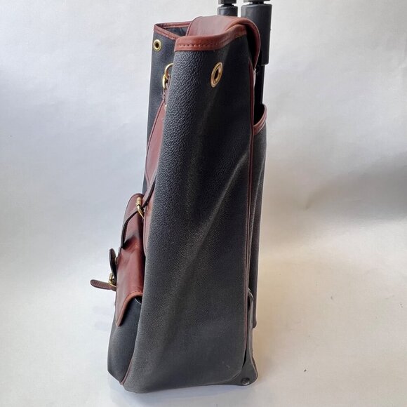 Mulholland Brothers carryon / Rolling bag, leather/coated leather, black/brown - Picture 8 of 12